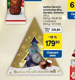 Tesco Sedita vánoční stromeček mila, horalky, kávenky nabídka