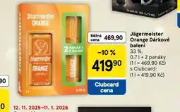 Tesco Jägermeister orange dárkové balení nabídka