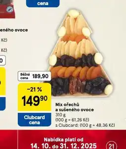 Tesco Mix ořechů a sušeného ovoce nabídka