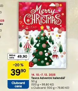 Tesco Tesco adventní kalendář nabídka