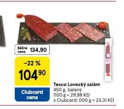 Tesco Lovecký salám nabídka