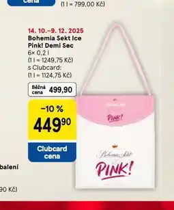 Tesco Bohemia sekt ice pink! demi sec nabídka