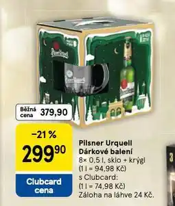 Tesco Pilsner urquell dárkové balení nabídka