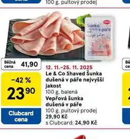 Tesco Šunka dušená v páře nejvyšší jakosti nabídka