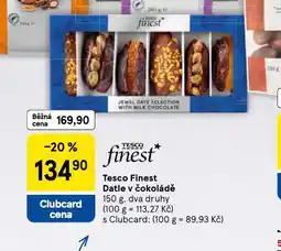 Tesco Tesco finest datle v čokoládě nabídka
