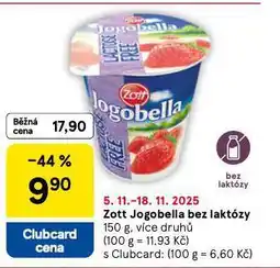 Tesco Zott jogobella bez laktózy nabídka