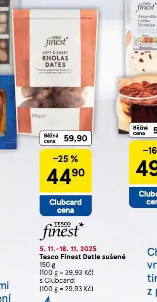 Tesco Tesco finest datle sušené nabídka