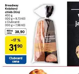 Tesco Breadway kváskový chléb žitný nabídka