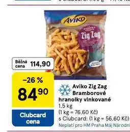 Tesco Aviko zig zag bramborové hranolky vlnkované nabídka