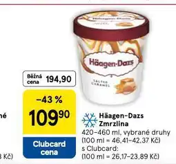 Tesco Häagen dazs zmrzlina nabídka
