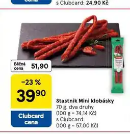 Tesco Stastnik mini klobásky nabídka