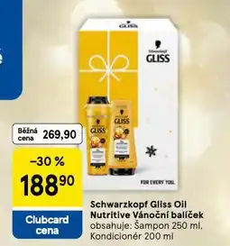 Tesco Schwartau gliss oil nutritive vánoční balíček nabídka