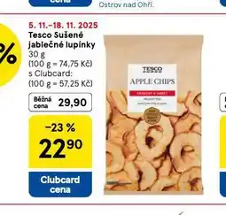 Tesco Sušené jablečné lupínky nabídka