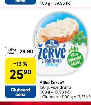 Tesco Milko žervé nabídka