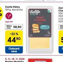Tesco Violife plátky nabídka
