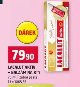 Terno LACALUT AKTIV + BALZÁM NA RTY 75 ml zubní pasta nabídka