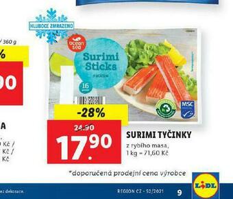 Lidl Surimi tyčinky nabídka