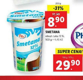 Lidl Smetana 12% nabídka