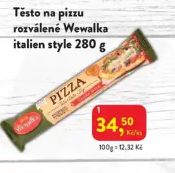 MP Krásno Těsto na pizzu rozválené Wewalka italien style nabídka