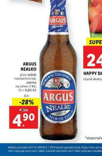 Lidl Pivo argus nealko nabídka