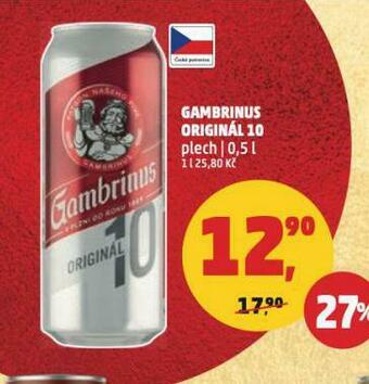 Penny Market Pivo gambrinus originál 10 nabídka