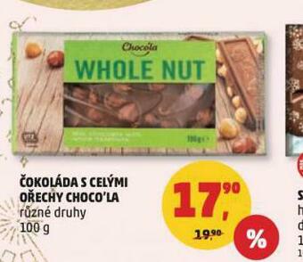 Penny Market Čokoláda s celými ořechy choco´la nabídka