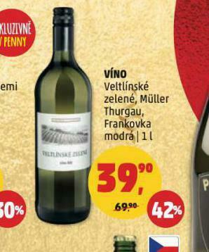 Penny Market Víno veltínské zelené nabídka