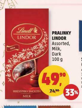 Penny Market Pralinky lindor nabídka