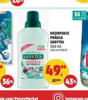 Penny Market Sanytol dezonfekce prádla nabídka