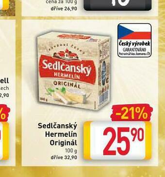 Billa Sedlčanský hermelín originál nabídka