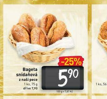 Billa Bageta snídaňová nabídka