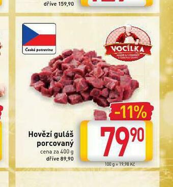 Billa Hovězí guláš porcovaný nabídka