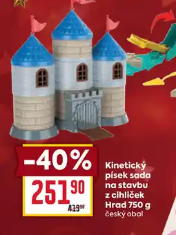 Billa Kinetický písek sada na stavbu z cihliček Hrad nabídka
