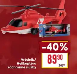 Billa Vrtulník/ Helikoptéra záchranné služby nabídka