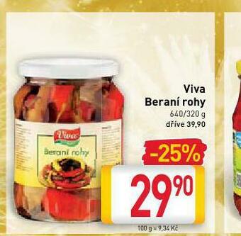 Billa Viva beraní rohy nabídka