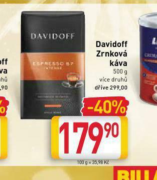 Billa Davidoff zrnková káva nabídka
