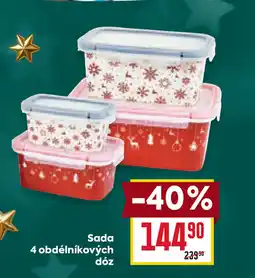 Billa Sada 4 obdélníkových dóz nabídka