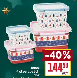 Billa Sada 4 čtvercových dóz nabídka