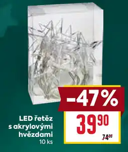 Billa LED řetěz s akrylovými hvězdami nabídka