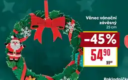Billa Věnec vánoční závěsný nabídka
