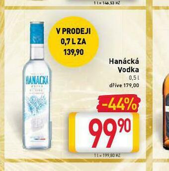 Billa Hanácká vodka nabídka