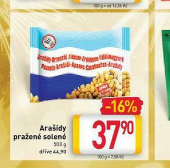 Billa Arašídy pražené solené nabídka