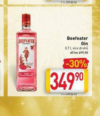 Billa Beefeater gin nabídka