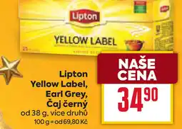 Billa Lipton Yellow Label, Earl Grey, Čaj černý nabídka