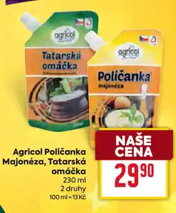 Billa Agricol Poličanka Majonéza, Tatarská omáčka nabídka