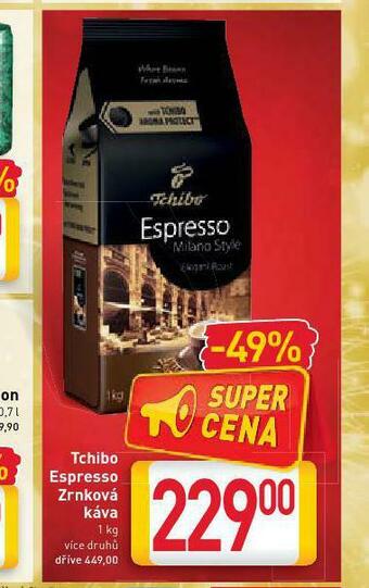 Billa Tchibo espresso zrnková káva nabídka