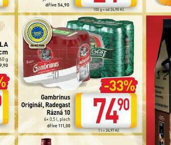 Billa Gambrinus original nabídka