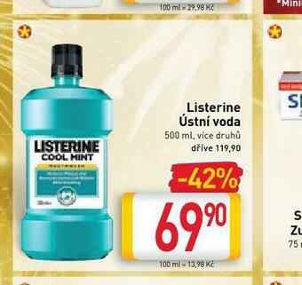 Billa Listerine ústní voda nabídka