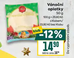 Billa Vánoční oplatky nabídka