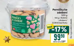 Billa Perníčky ke zdobení nabídka
